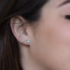 EG2222 Gold Climbers earrings with Blue Topaz and Diamonds