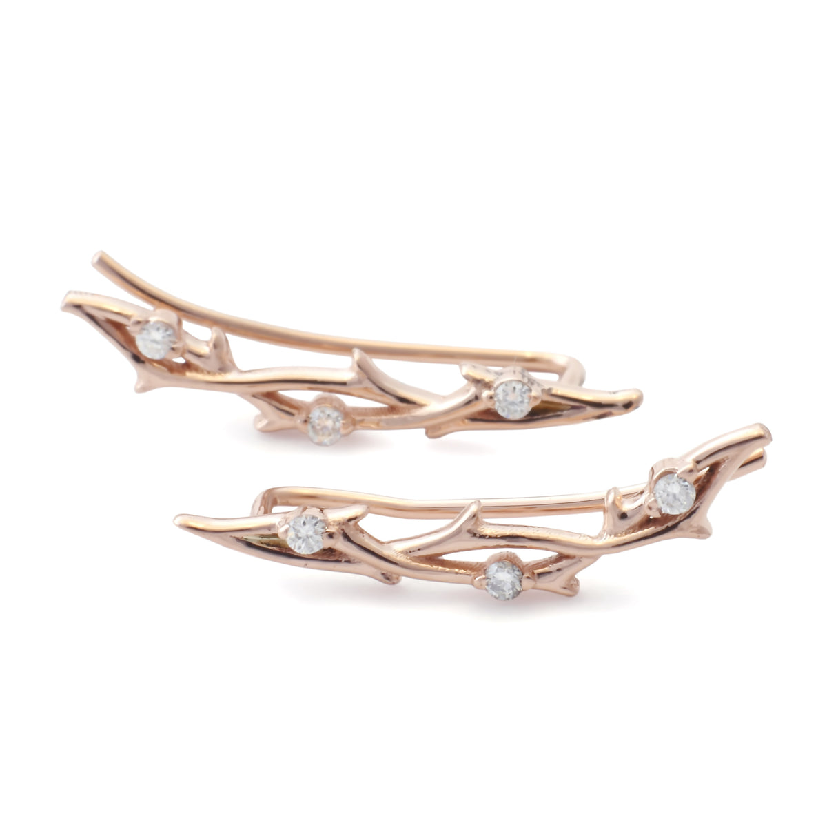 EG2223 Gold and Diamonds climbers earrings