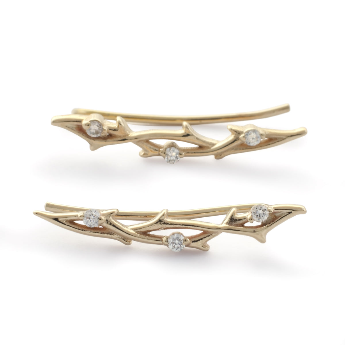 EG2223 Gold and Diamonds climbers earrings