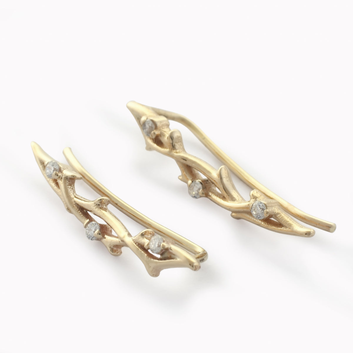 EG2223 Gold and Diamonds climbers earrings