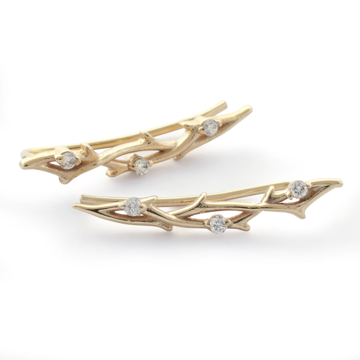 EG2223 Gold and Diamonds climbers earrings