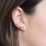 EG2224 Colorful Tourmaline ear climber earrings