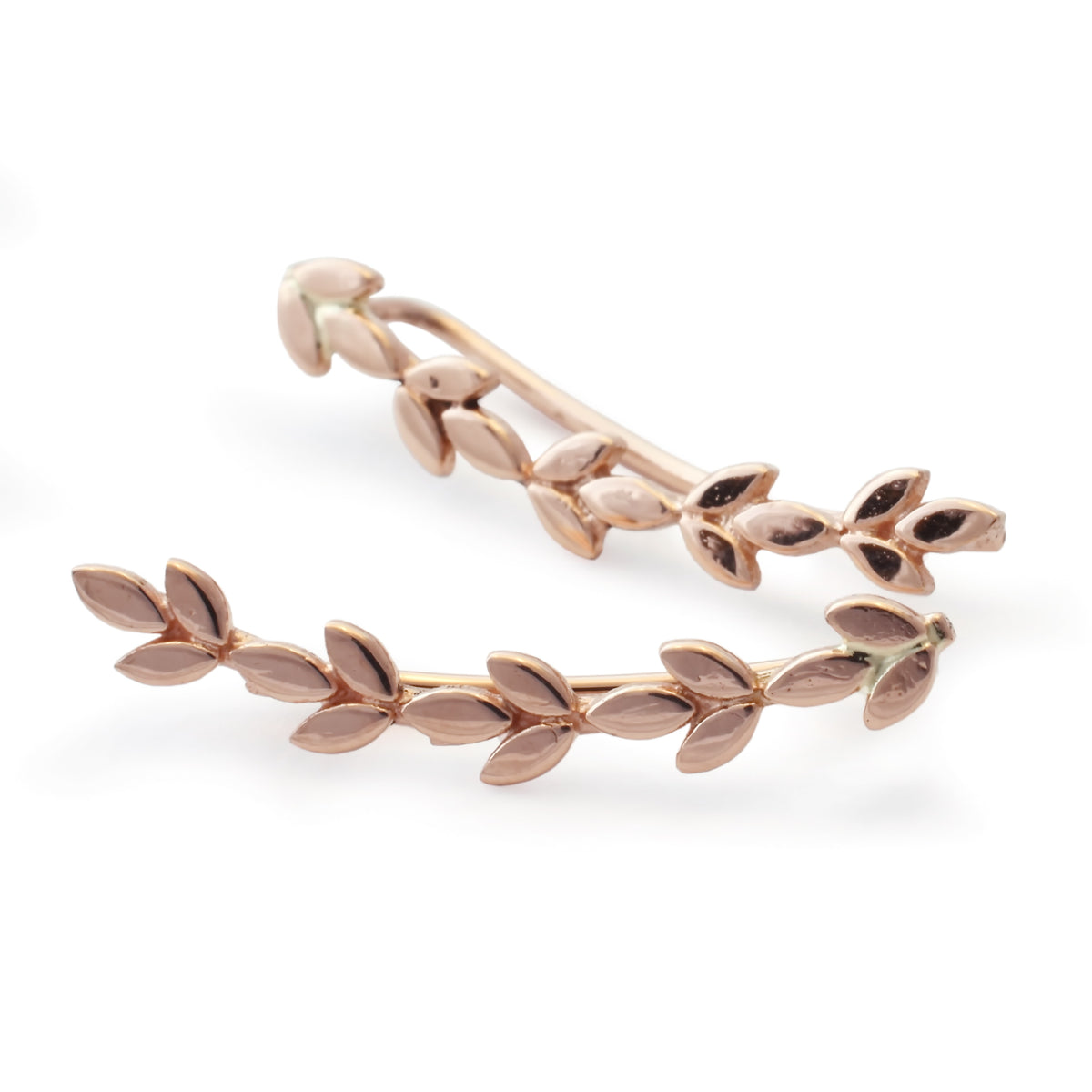 EG2226 Gold Leaves climbers earrings