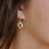 EG2229 Green Amethyst and Clear Zircons glamorous earrings