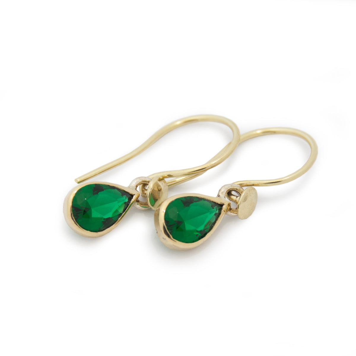 EG2231 Green Emerald dangle earrings