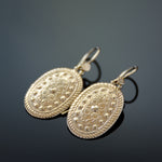 EG2236 Ethnic Oval Gold Earrings