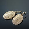 EG2236 Ethnic Oval Gold Earrings