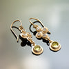 EG2237 Peridot and Diamonds Chandelier Earrings