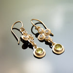 EG2237 Peridot and Diamonds Chandelier Earrings