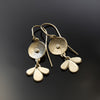 EG2238 Matte Gold Chandelier Earrings with Diamonds