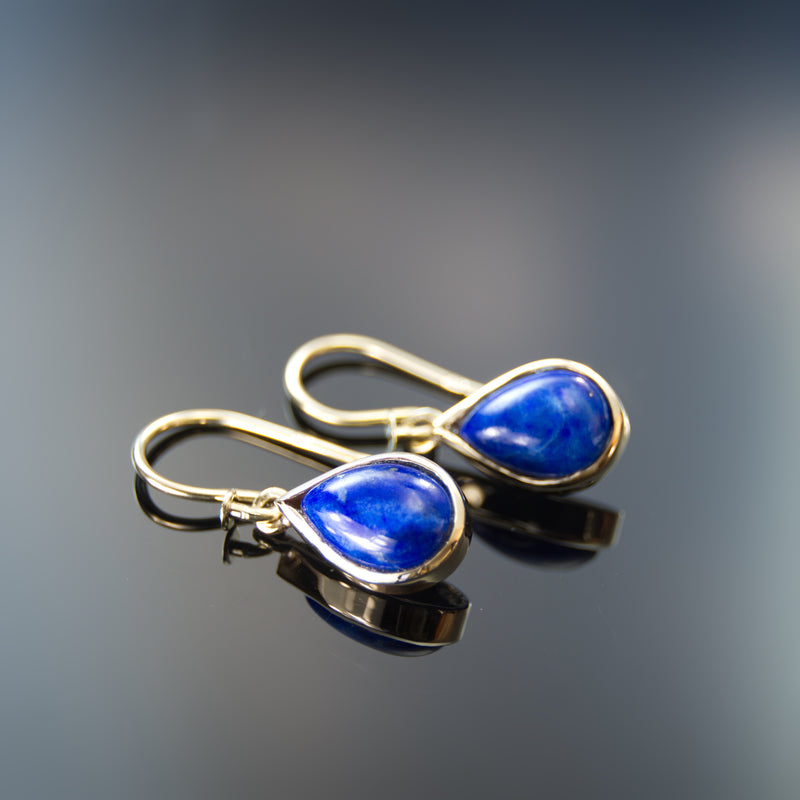 EG2240 Dangle Teardrop Earrings with Lapis Lazuli
