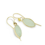 EG2241-1 Gold Drop Earrings with Marquise Jade
