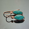EG2241 Gold Drop Earrings with Marquise Turquoise