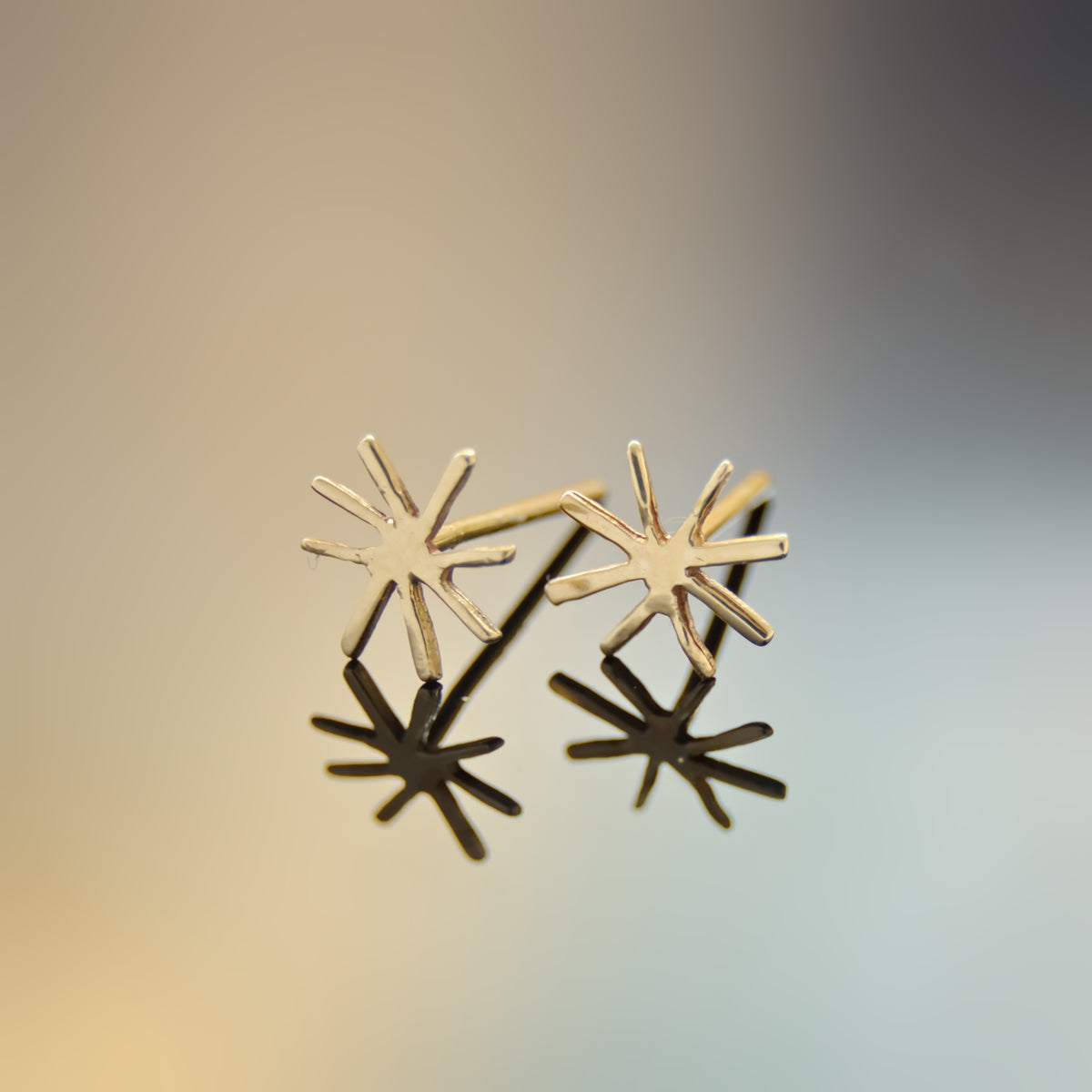 EG7767A Gold Star Post Earrings