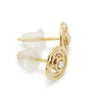 EG7769 Gold Spiral stud earrings