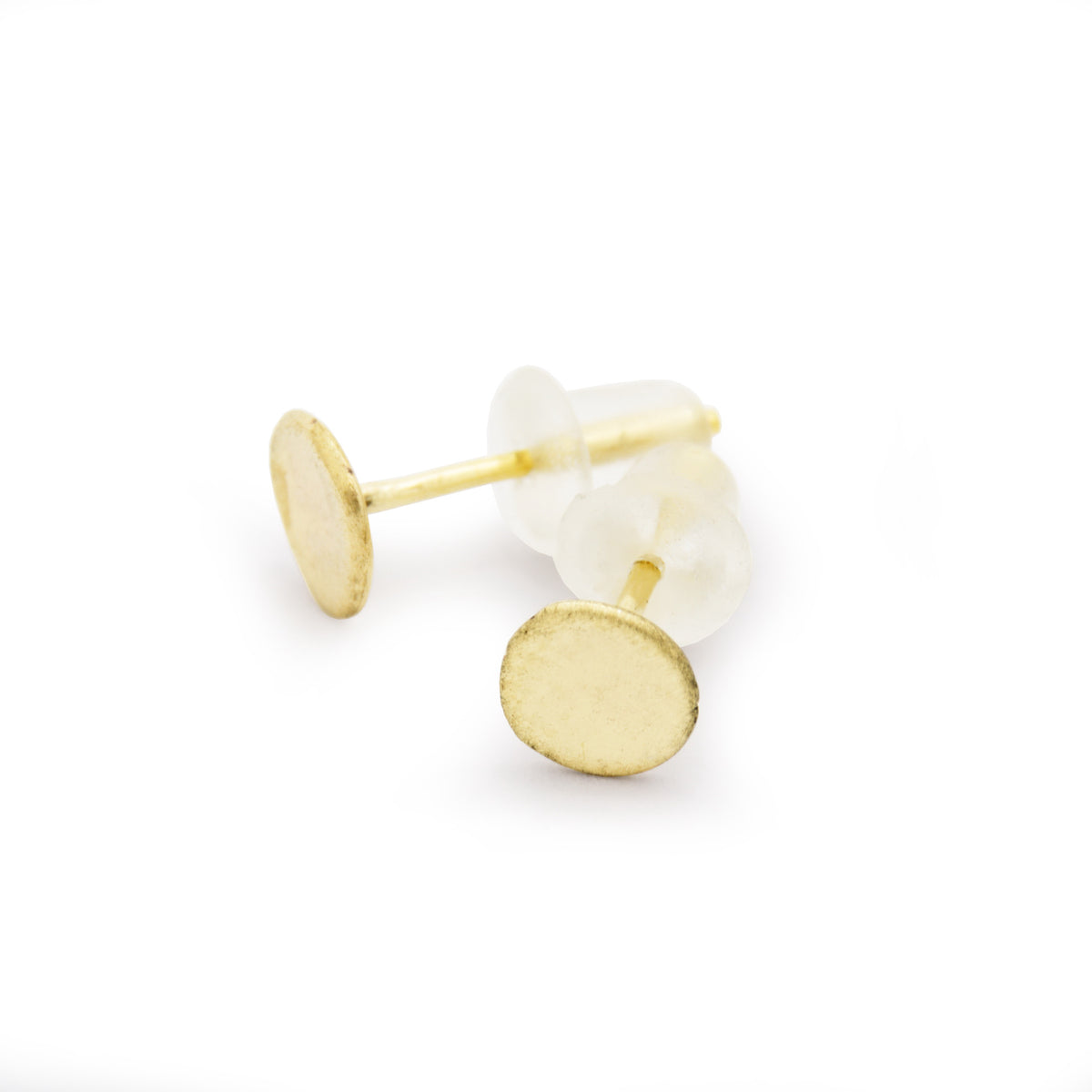 EG7776 Textured Gold Stud Earrings