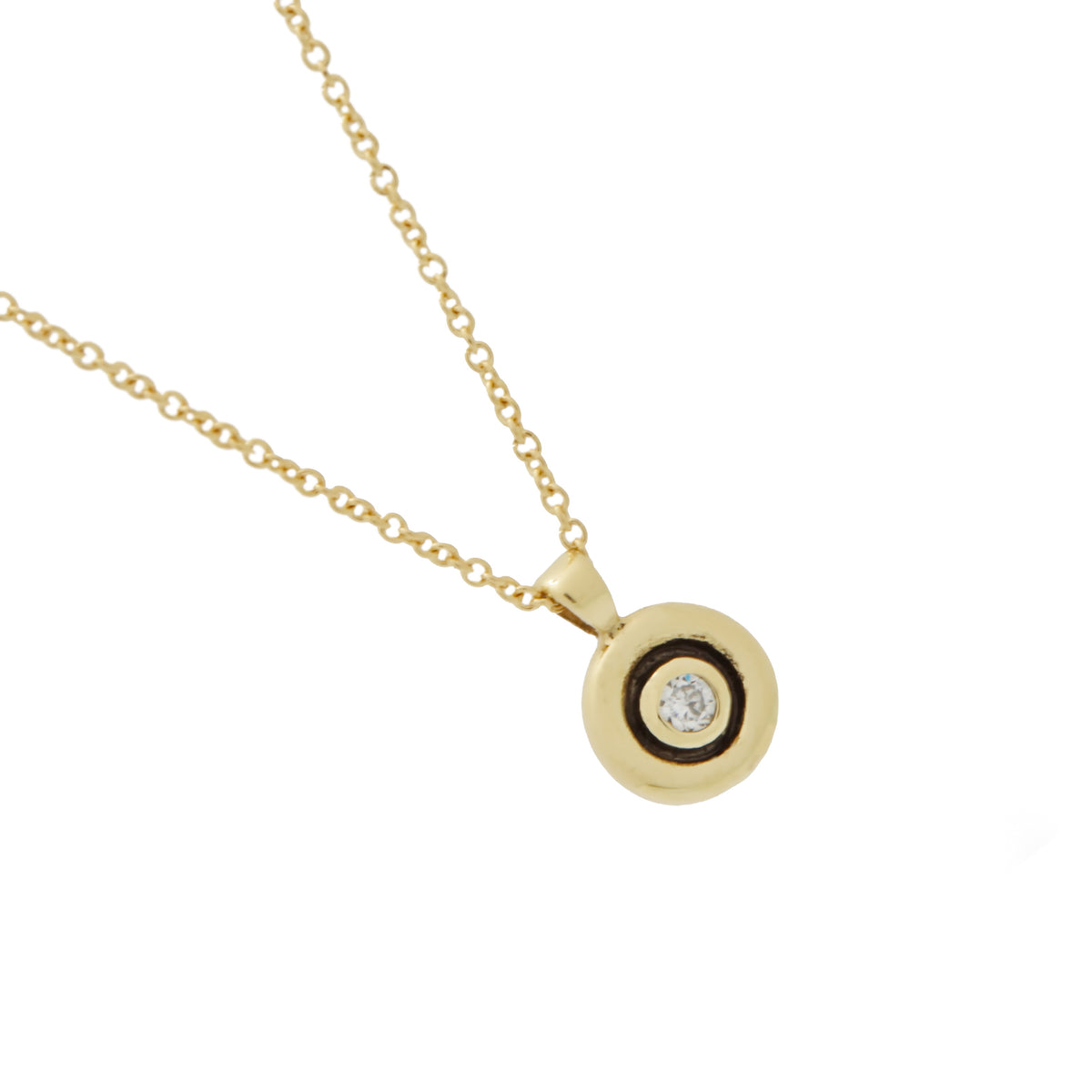 NG4738 Gold Necklace with Diamond Pendant