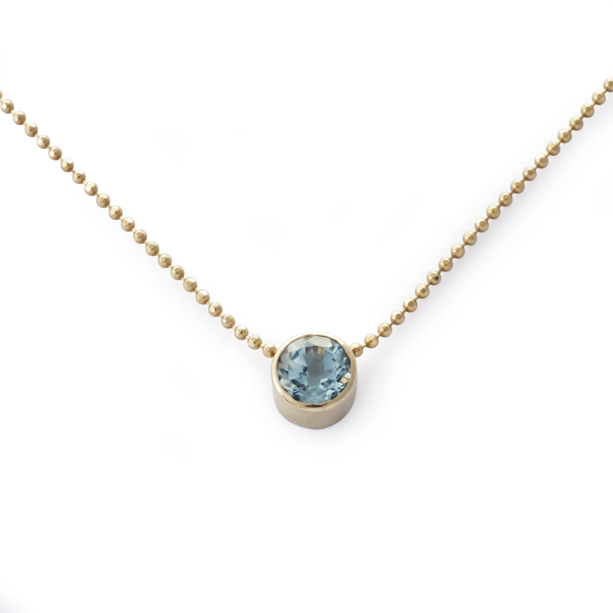 NG4741A-1 Dainty Topaz gold necklace