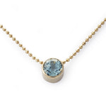 NG4741A-1 Dainty Topaz gold necklace