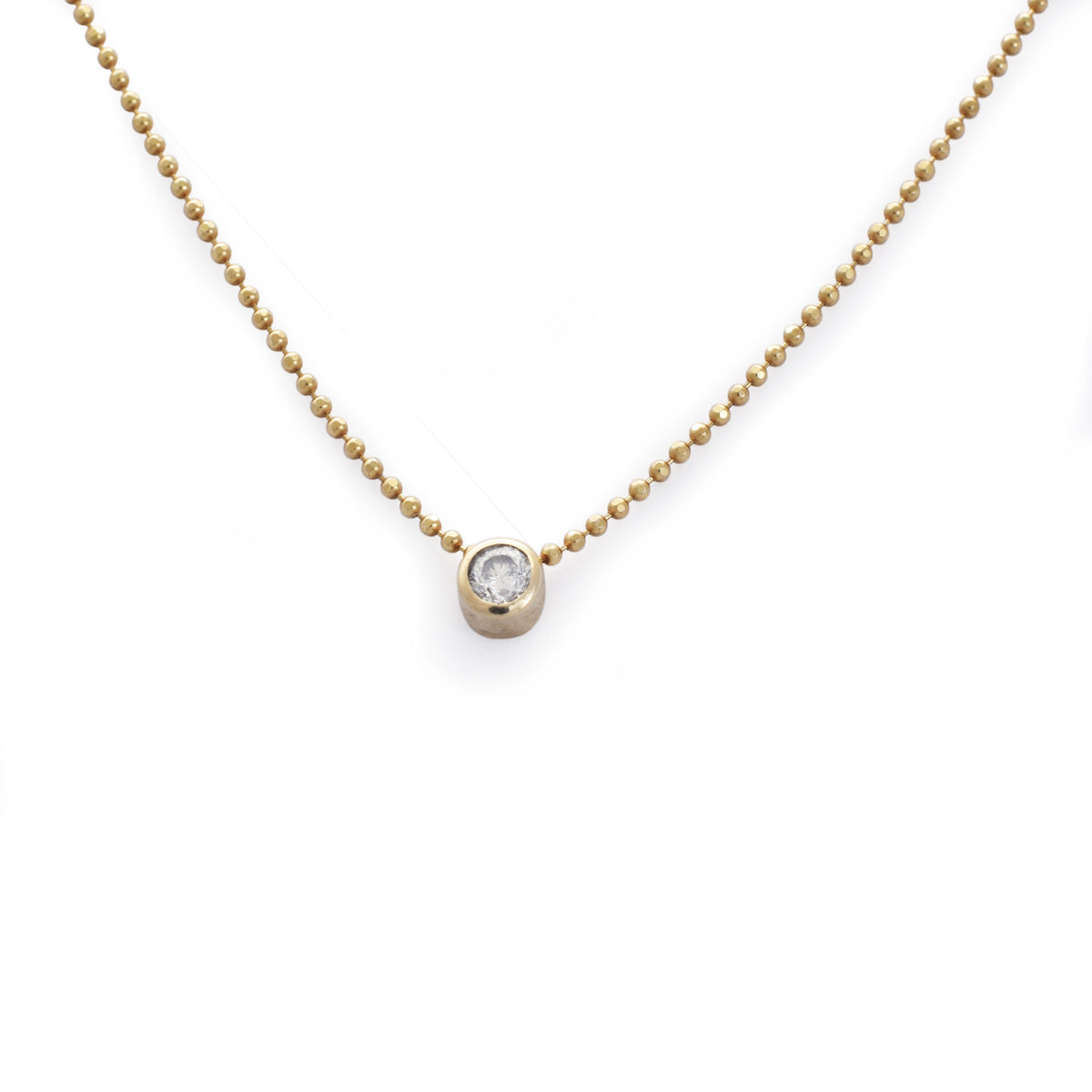 NG4741B Dainty Diamond gold necklace