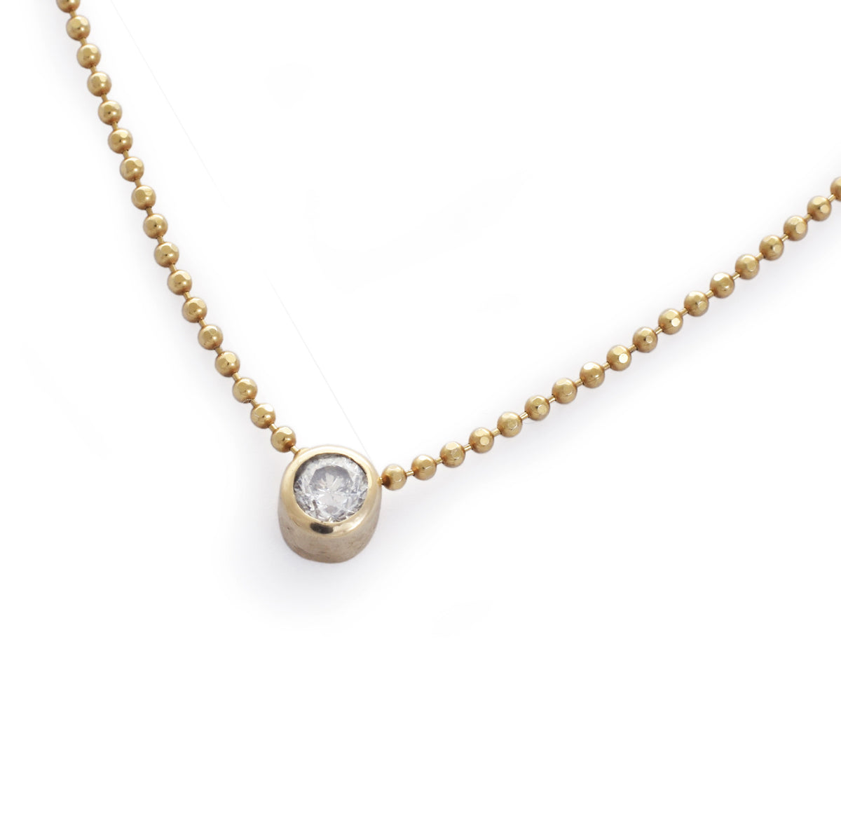 NG4741B Dainty Diamond gold necklace