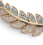 NG4754-1 Gold Leaf Necklace with Topaz