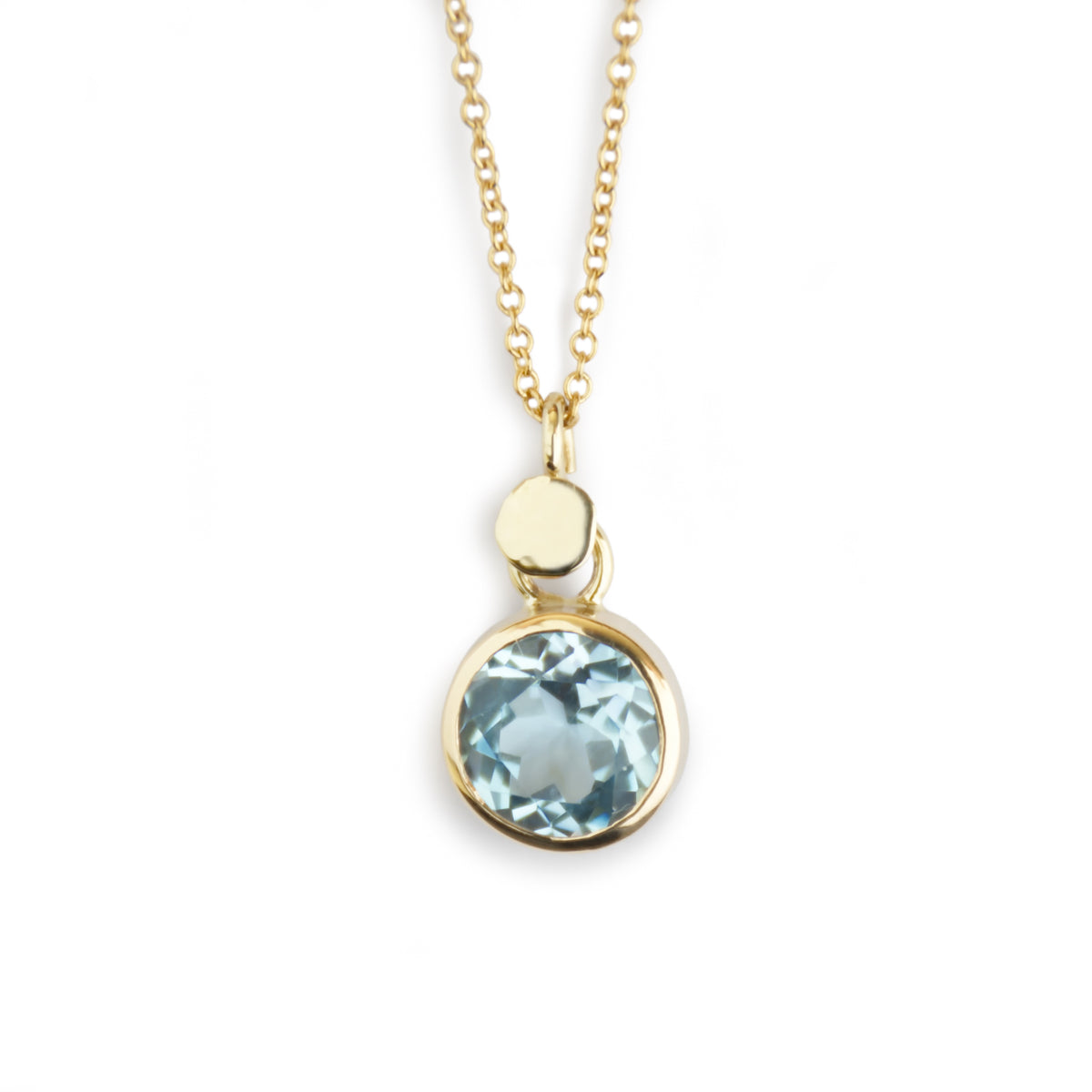 NG4762 Gold Necklace with Topaz