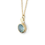 NG4762 Gold Necklace with Topaz