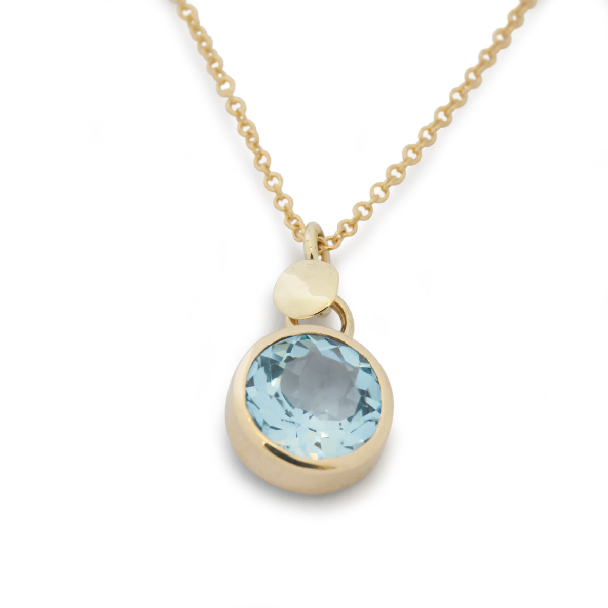 NG4762 Gold Necklace with Topaz