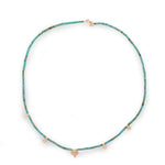 NG4761C Turquoise and Gold Station Necklace