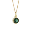 NG4762-1 Gold Necklace with Green Quartz