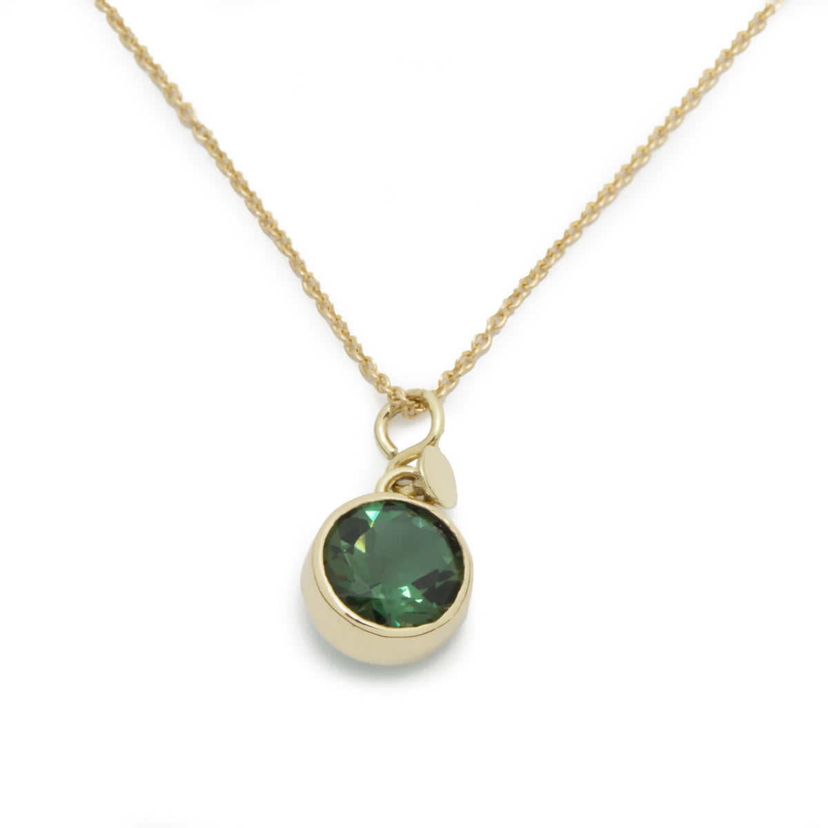 NG4762-1 Gold Necklace with Green Quartz