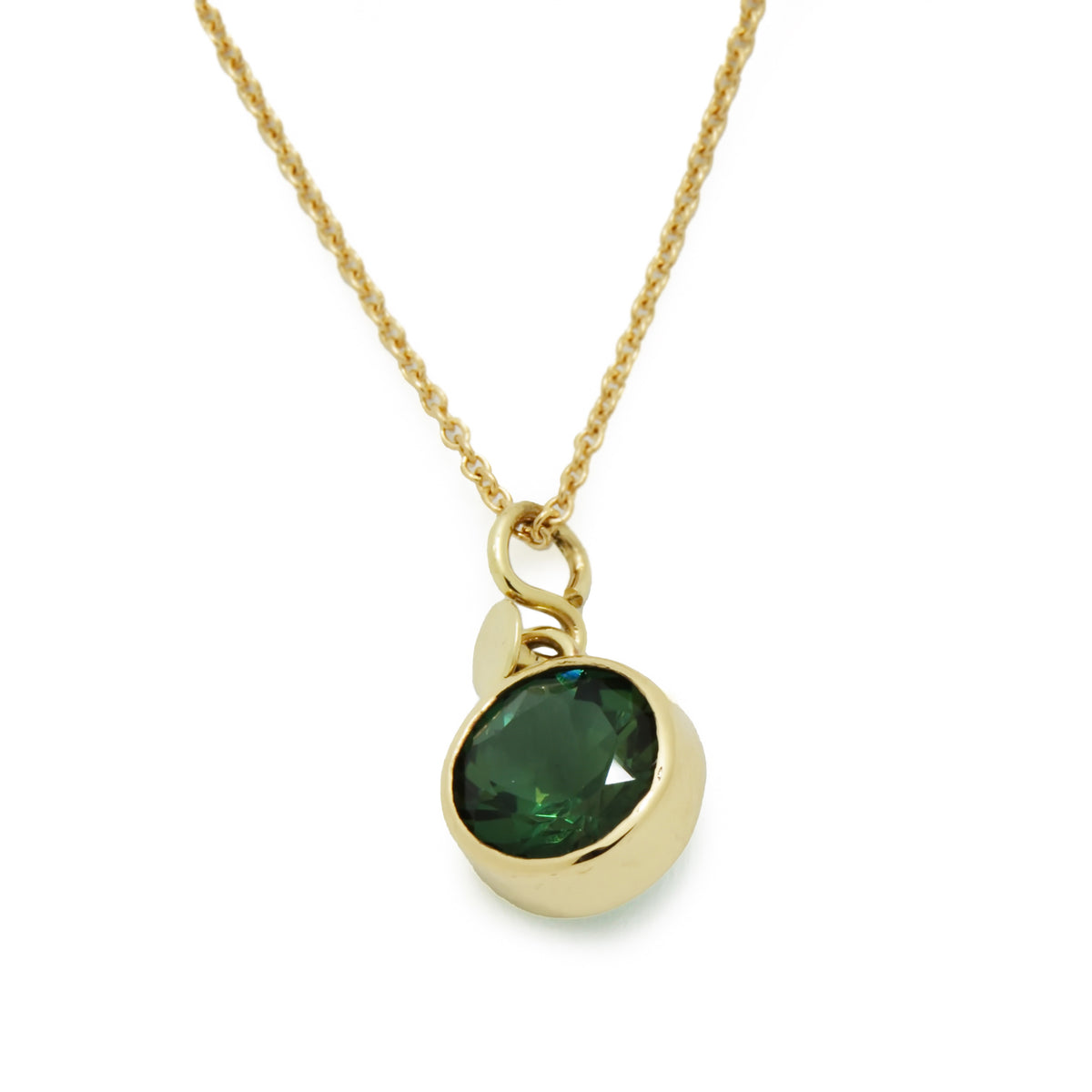 NG4762-1 Gold Necklace with Green Quartz