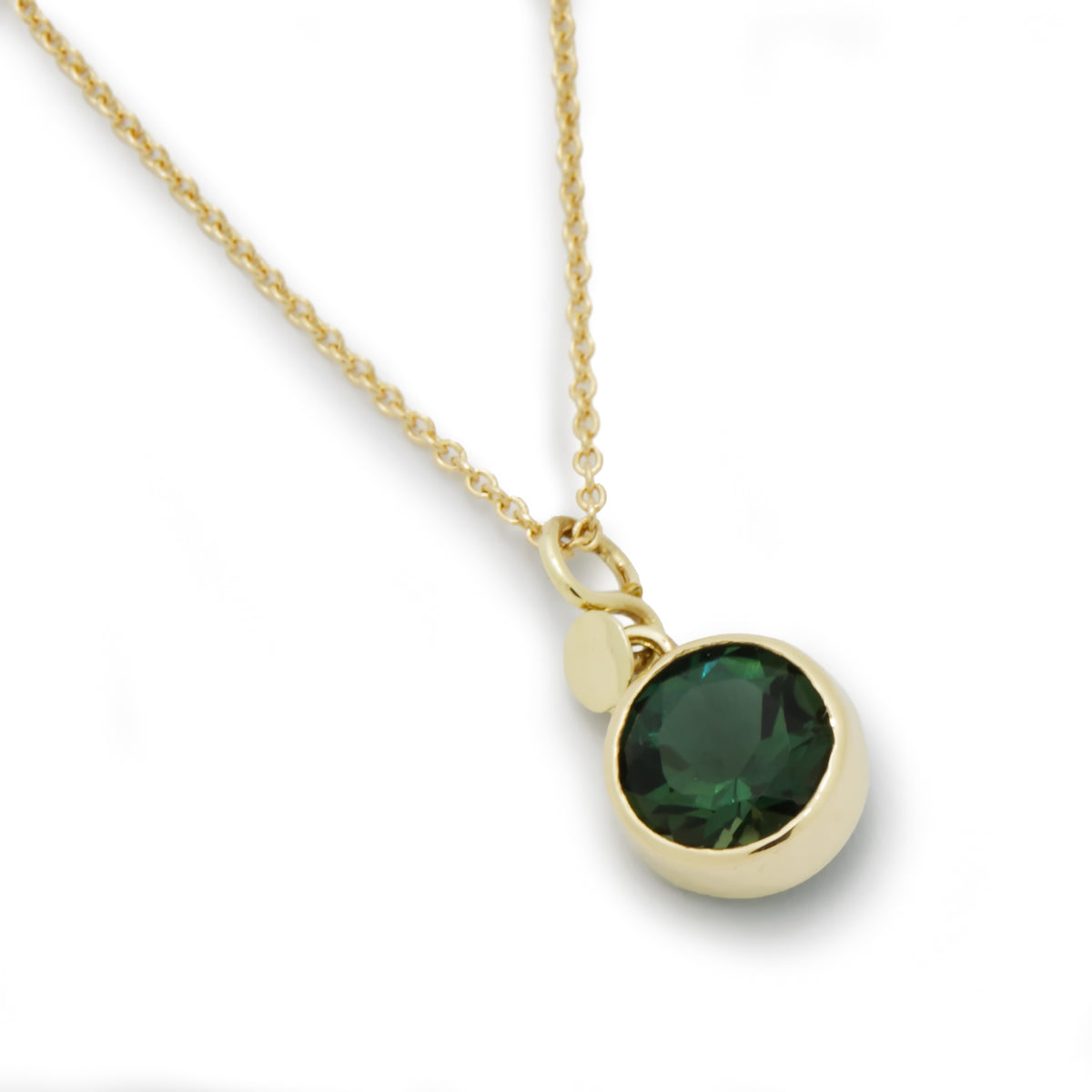 NG4762-1 Gold Necklace with Green Quartz