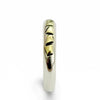 R0194 Thin Silver Band with Gold Stripes