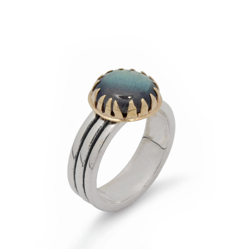 R0919X-1 Labradorite Crown Ring