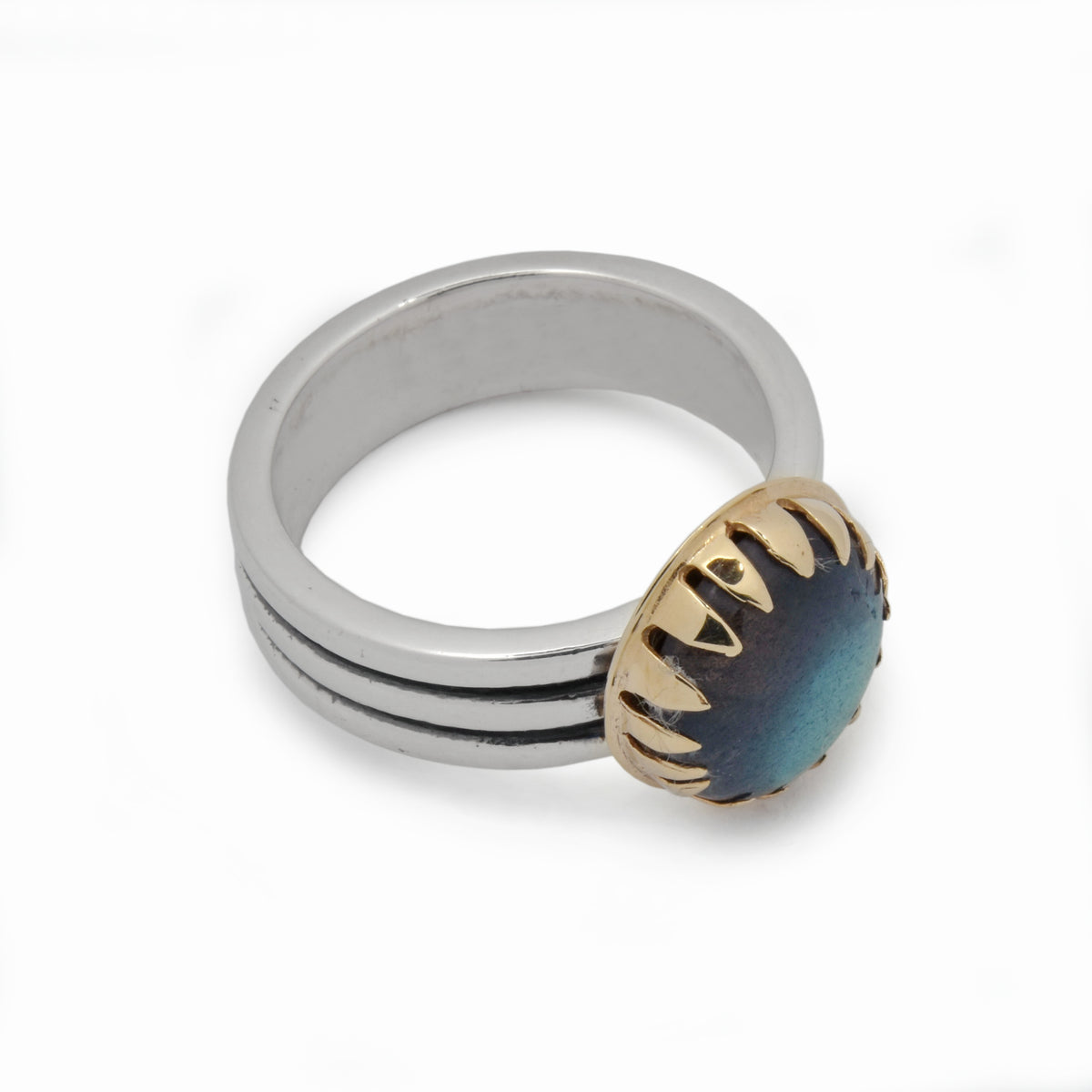 R0919X-1 Labradorite Crown Ring