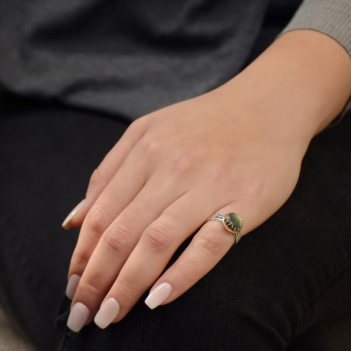 R0919X-1 Labradorite Crown Ring