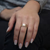 R0947C Mixed Metals textured wedding ring