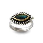 R1045 Dotted Marquise Labradorite ring