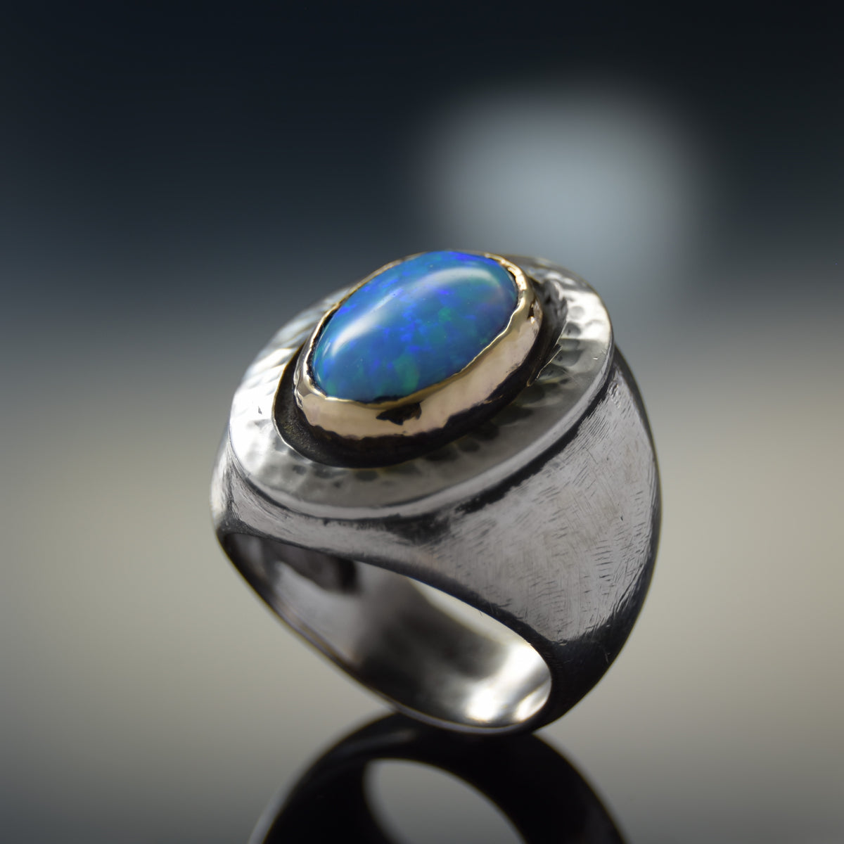 R1312C Chunky Cocktail ring with Oval Opal