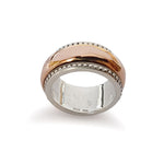 R1546A  Chunky Rose Gold Spinner Ring for Men