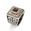 R1600X-1 Square Ethnic ring with Garnet