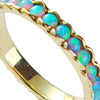 Opal gold infinity ring