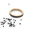 RG0911D Gold Eternity Ring set with Raw Black Diamonds