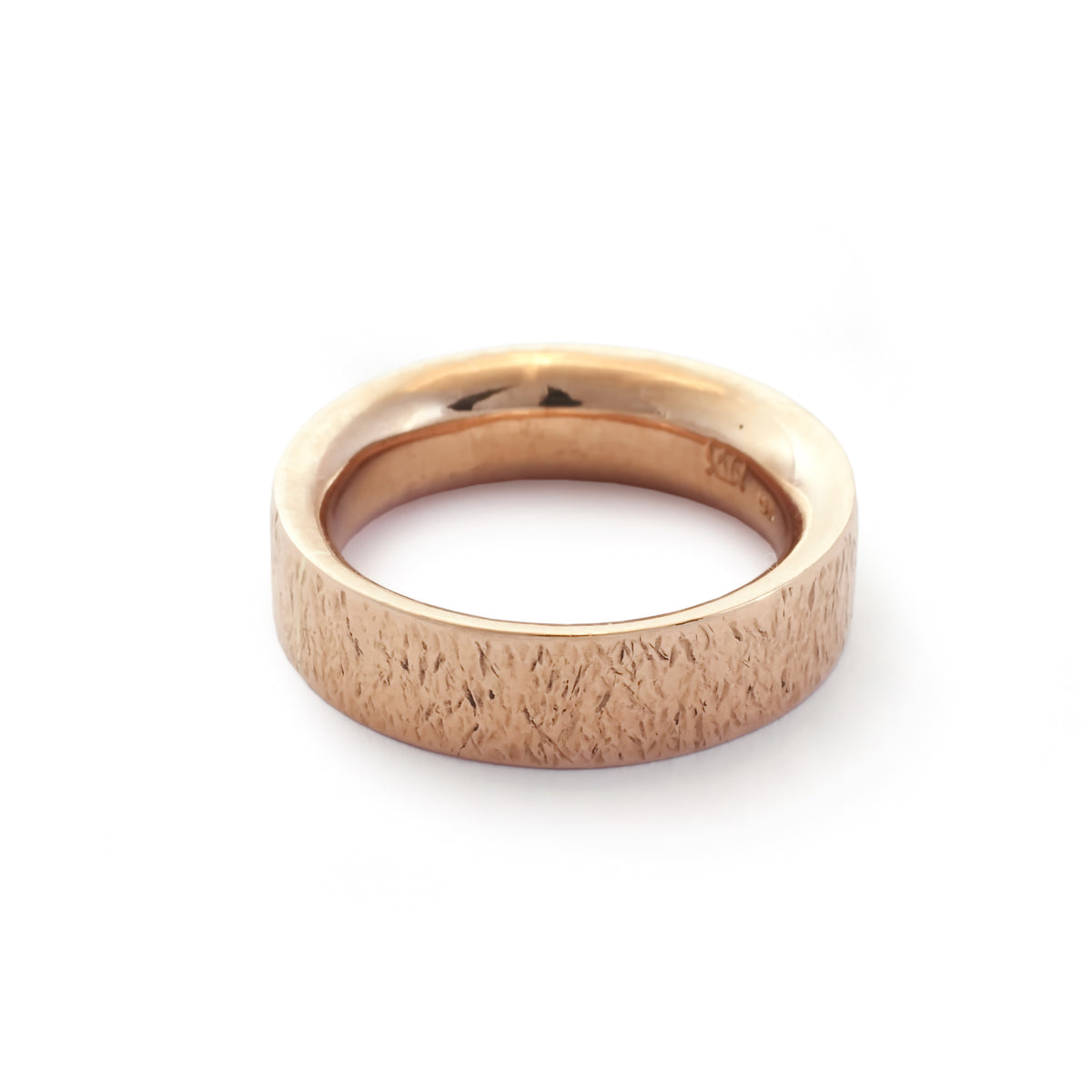 RG1081A Rustic gold wedding band for men