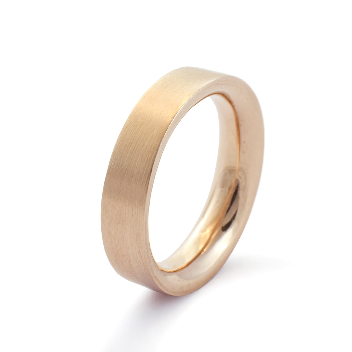 RG1081 Brush finish gold wedding ring