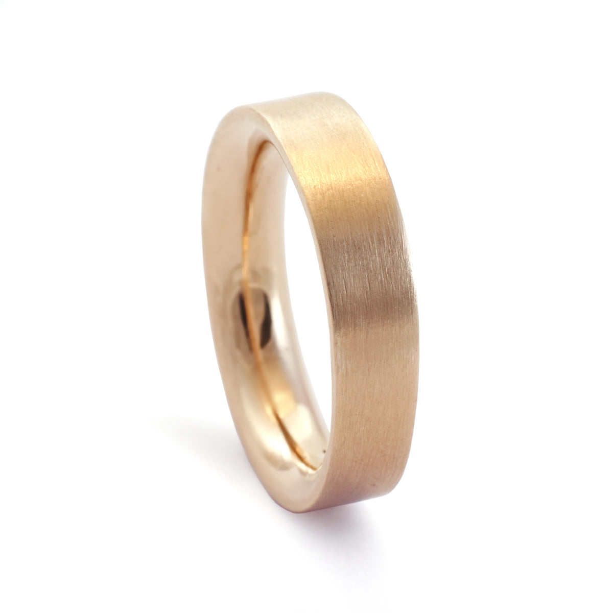 RG1081 Brush finish gold wedding ring