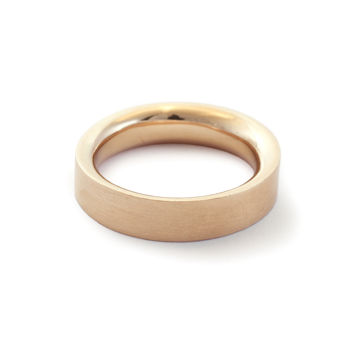 RG1081 Brush finish gold wedding ring