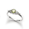 RG1120-1 White Gold Peridot engagement ring